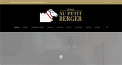 Desktop Screenshot of hotelaupetitberger.com