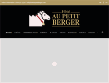 Tablet Screenshot of hotelaupetitberger.com